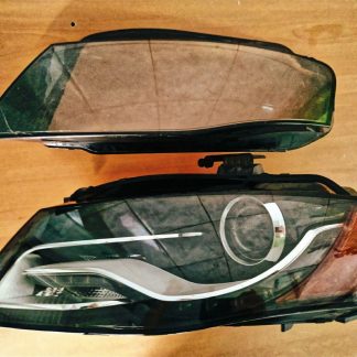 Стекла фар Audi A4 B8 07-11 / Allroad A4 09-11 Дорестайлинг, Скло фар Audi A4 B8 2007–2011 / A4 Allroad (09–11) - заводське нове прозоре скло для заміни битого та тріснутого скла, відновлення та модернізація передньої оптики
